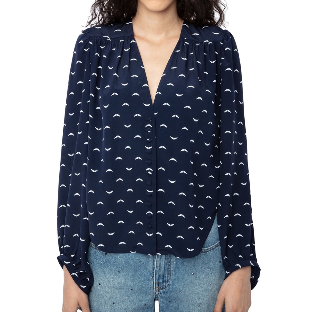 Nwt Zadig & Voltaire Turin Silk Blouse